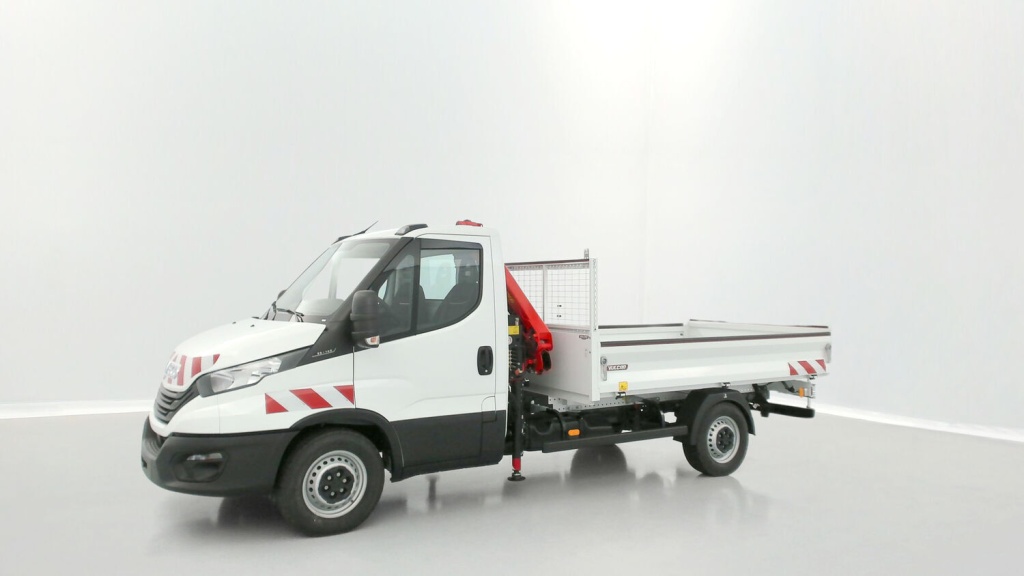 IVECO Daily 35S14H 3750 2.3 136ch Benne Alu JPM + Grue PK 2900 - ref: 8-GLI00270998 - Photo 18